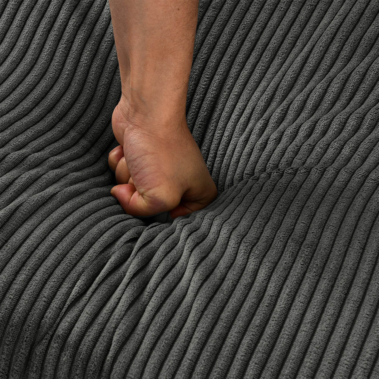 Modern Corduroy Armless Loveseat Sofa Chair - Omega Lifestyles