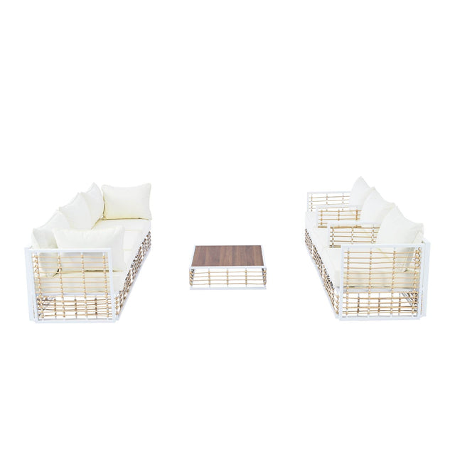 7-Piece Outdoor Metal Frame Sectional Sofa Set - Omega Lifestyles