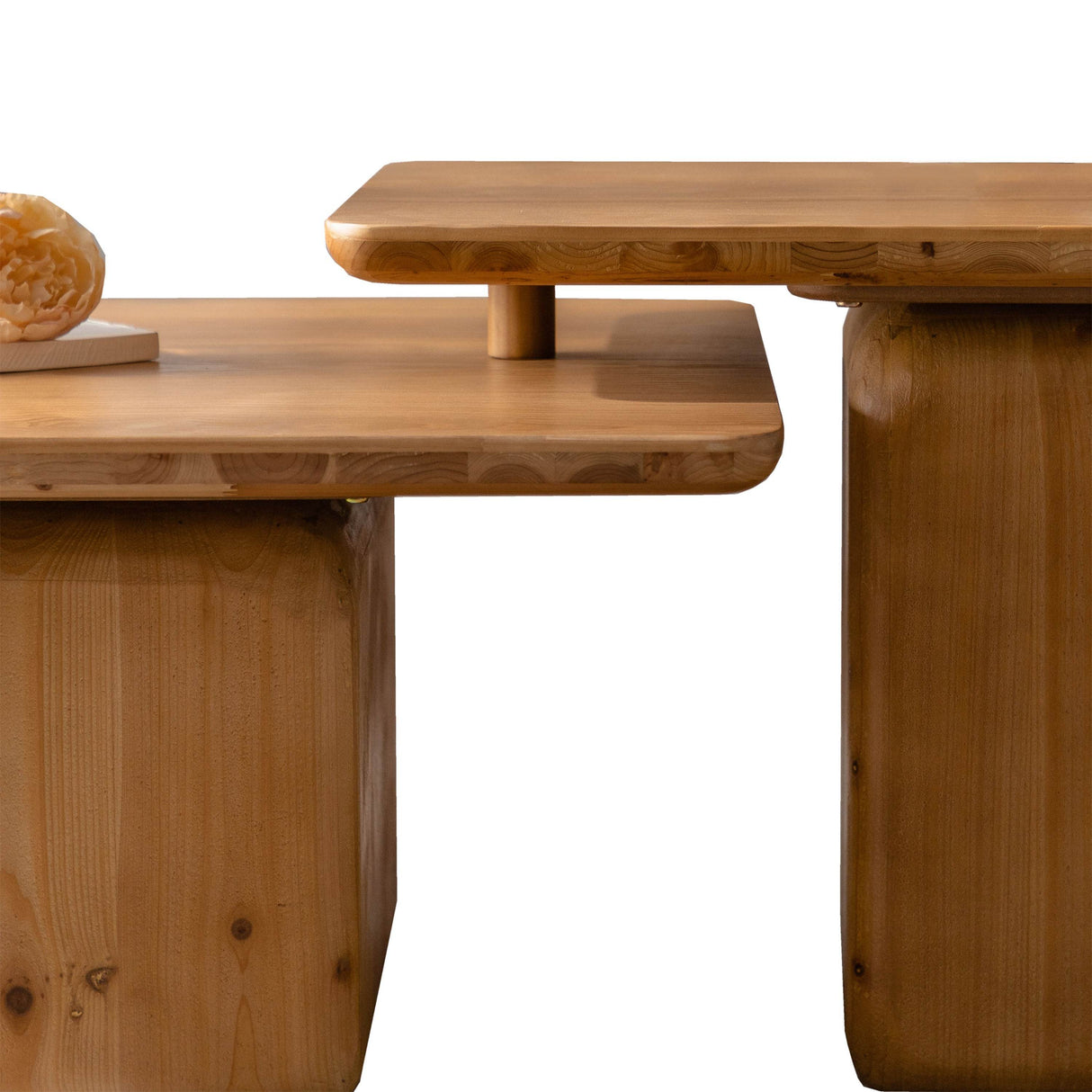 Vintage Style Natural Wood Grain Coffee Table Set Of 2 - Sleep Galleria