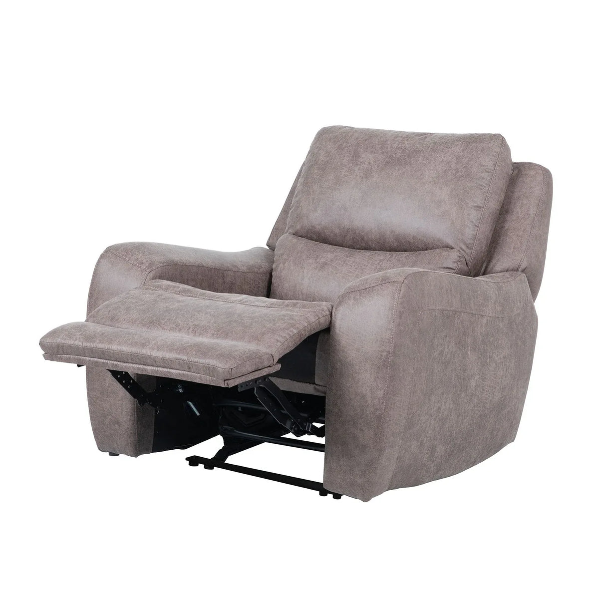 Contemporary Power Recliner Brown Hardwood Frame Oversized Seat - Omega Lifestyles
