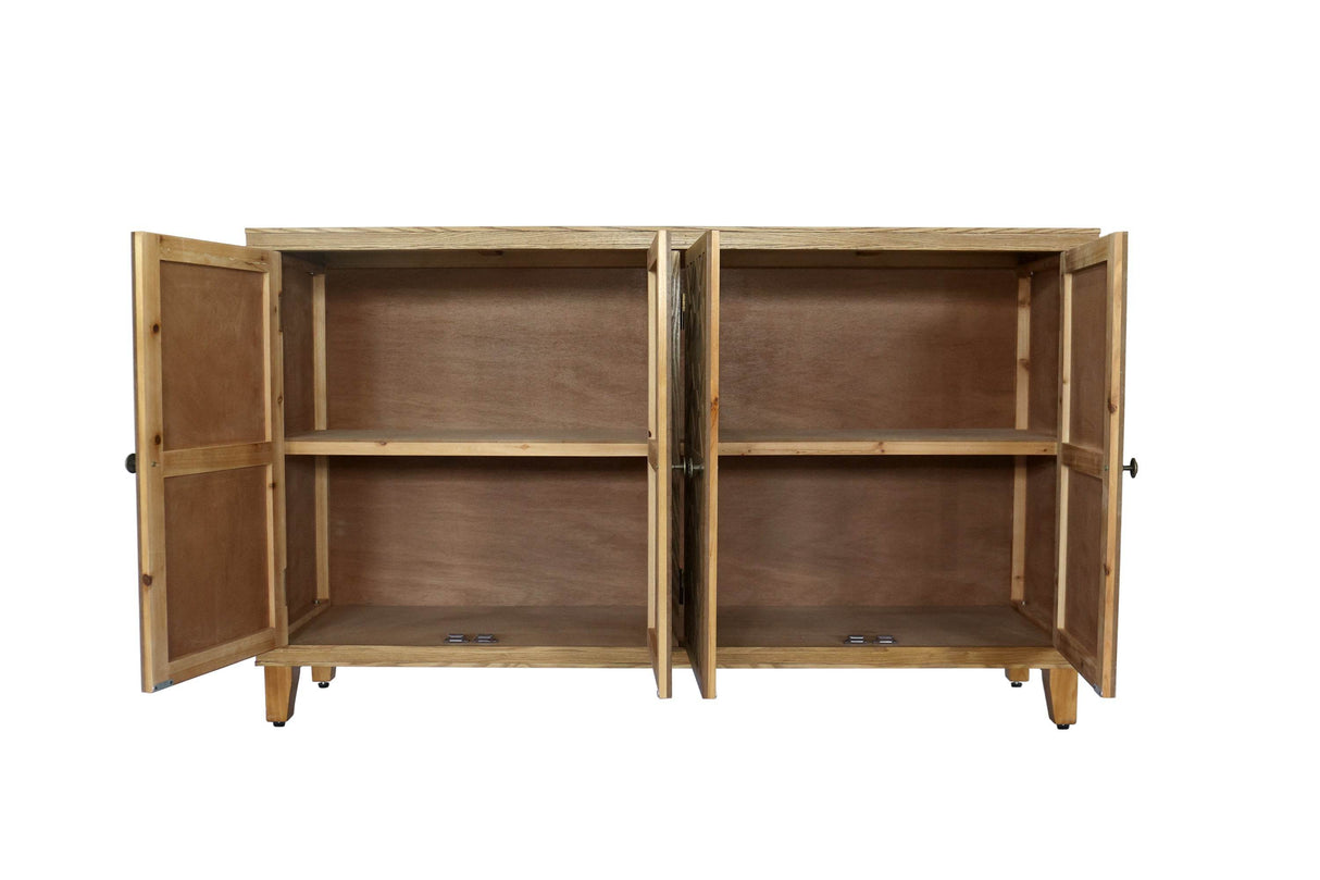 Brown Vintage Corner MDF Accent Storage Cabinet - Sleep Galleria