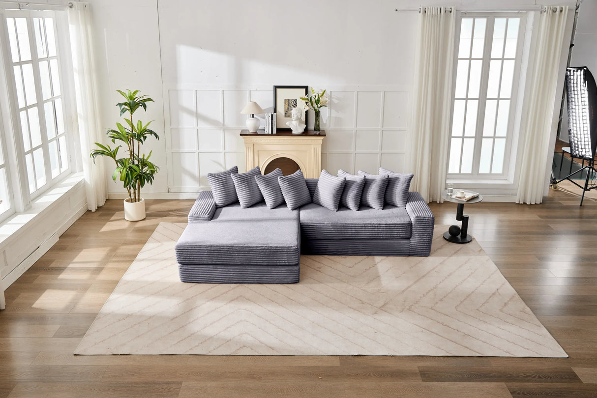 Corduroy Convertible Foldable Floor Sofa Bed - Omega Lifestyles
