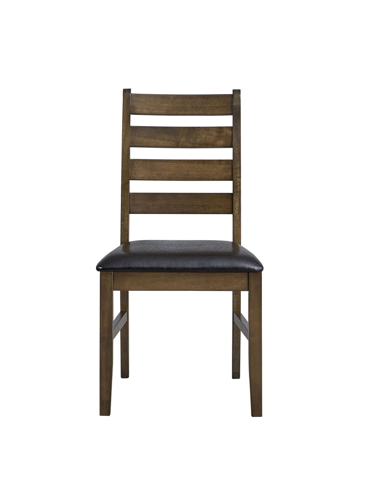 Set Of 2 Contemporary Faux Leather Brown Side Chairs - Omega Lifestyles