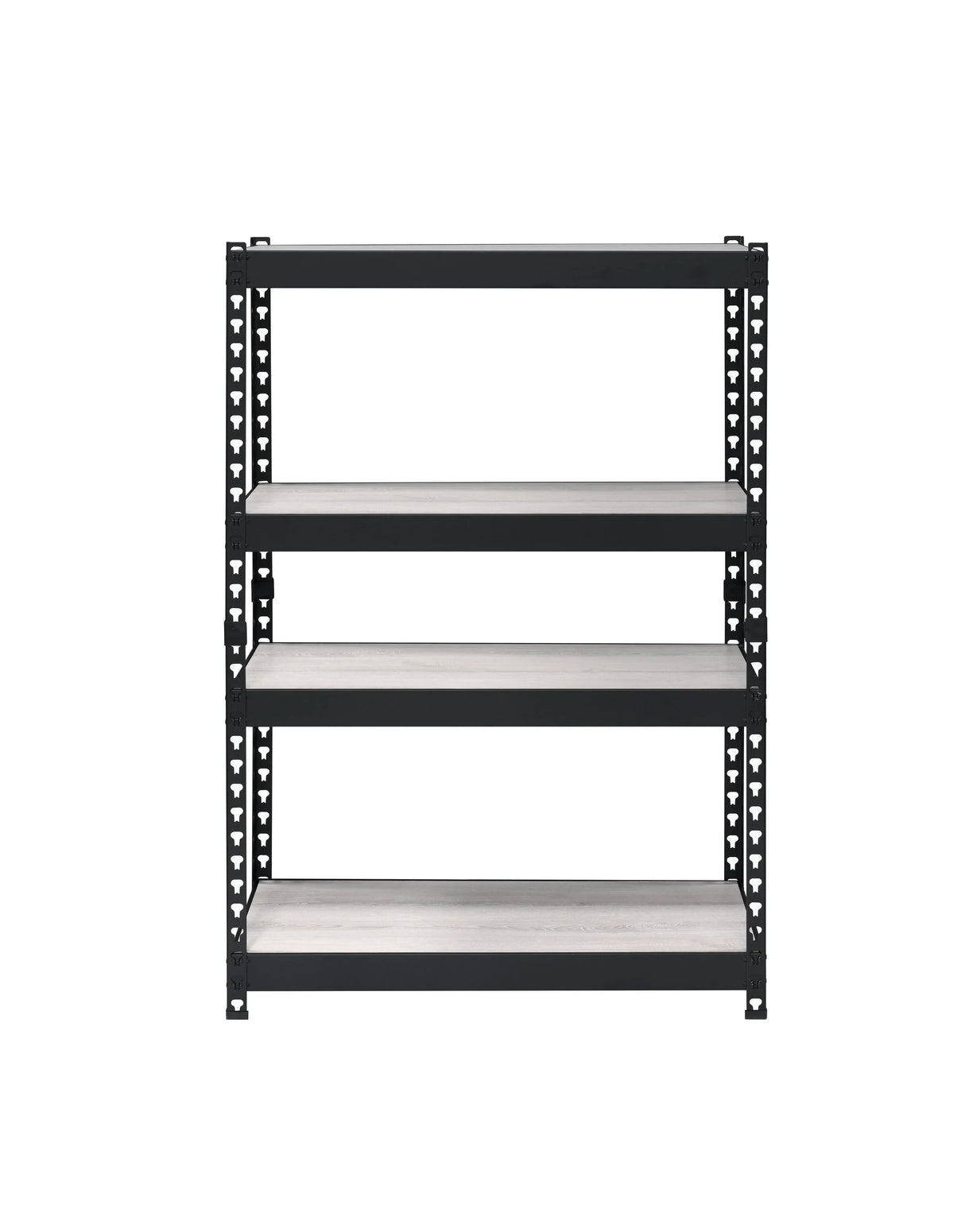 Industrial Black Natural Metal Composite Wood Bookshelf - Omega Lifestyles