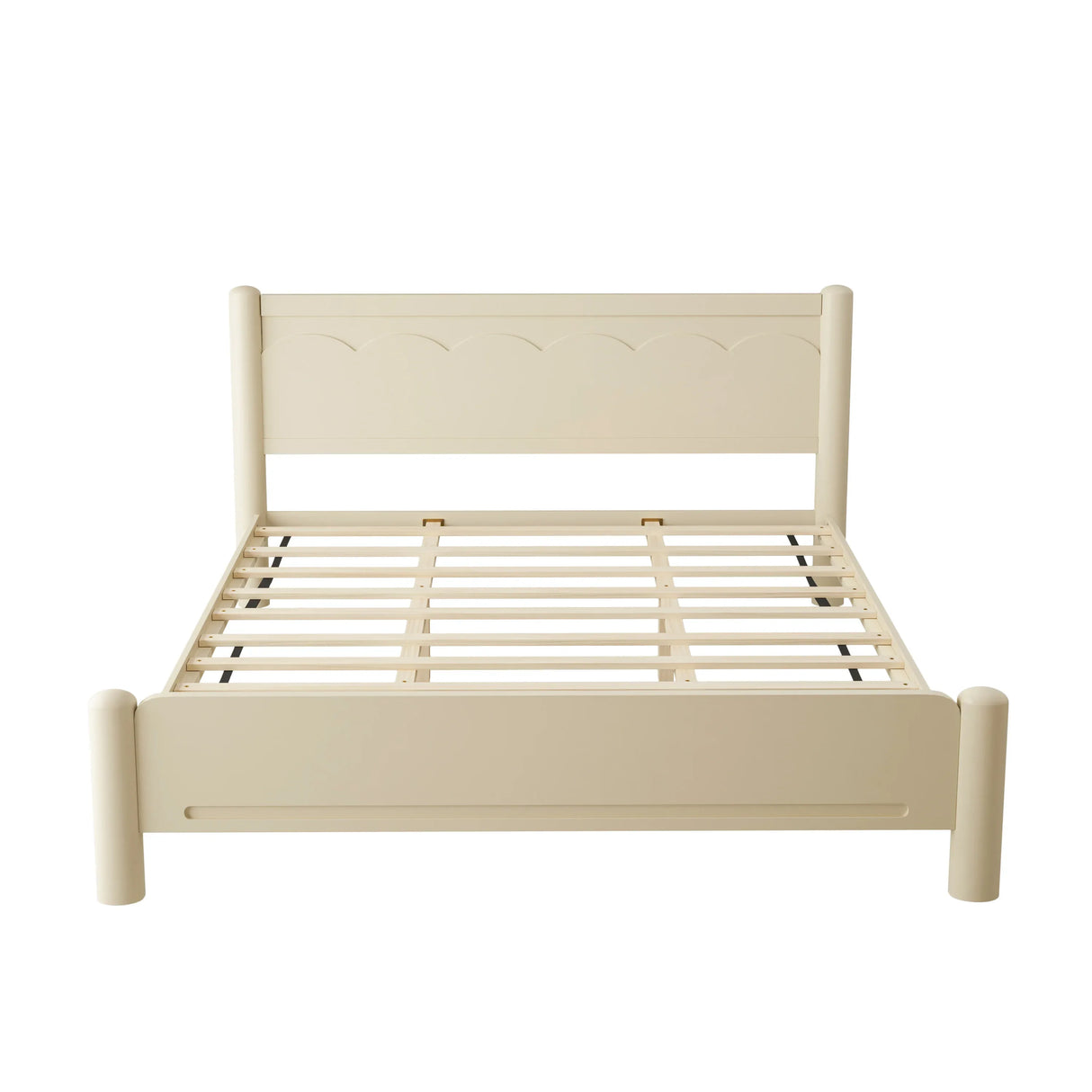 King Solid Wood Platform Bed Frame With Headboard - Omega Lifestyles