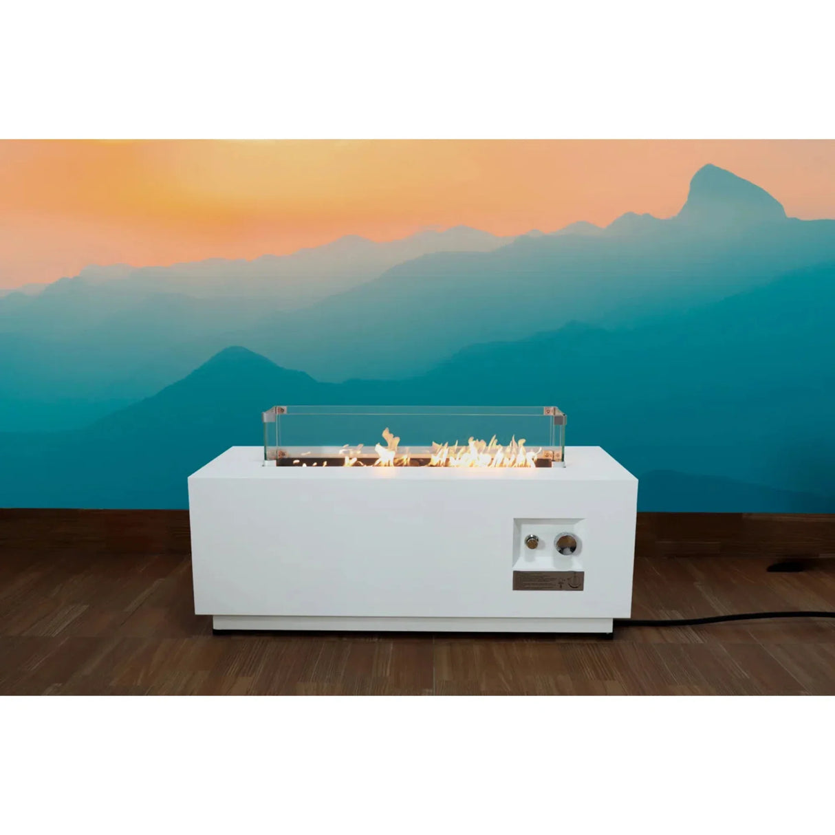 Modern Stainless Steel Outdoor Propane Fire Pit Table - Omega Lifestyles