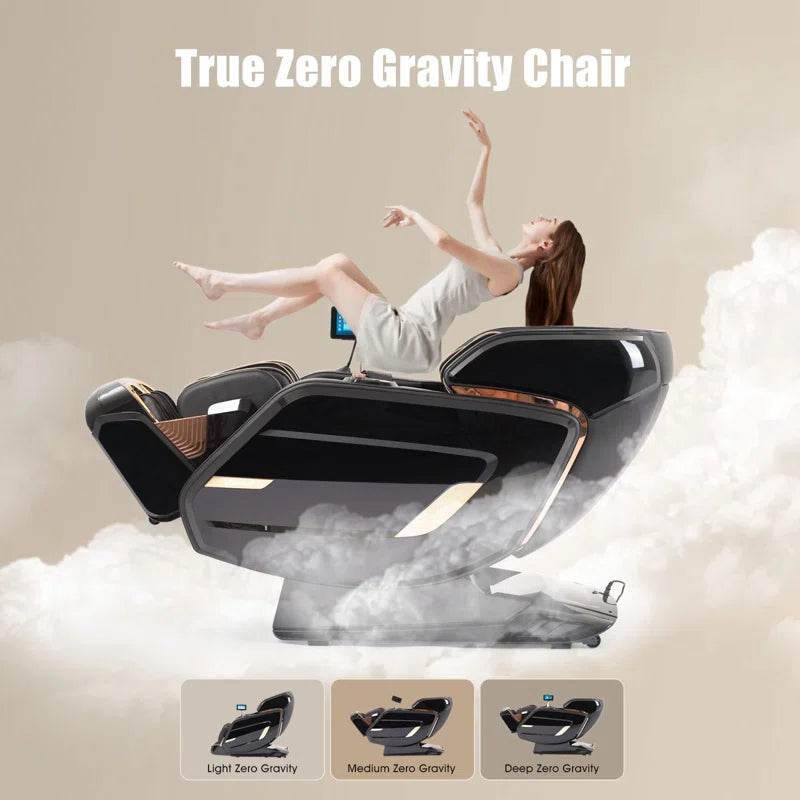 4D SL Track Zero Gravity Full Body Heated Massage Chair with AI Voice Control,Memory Function
