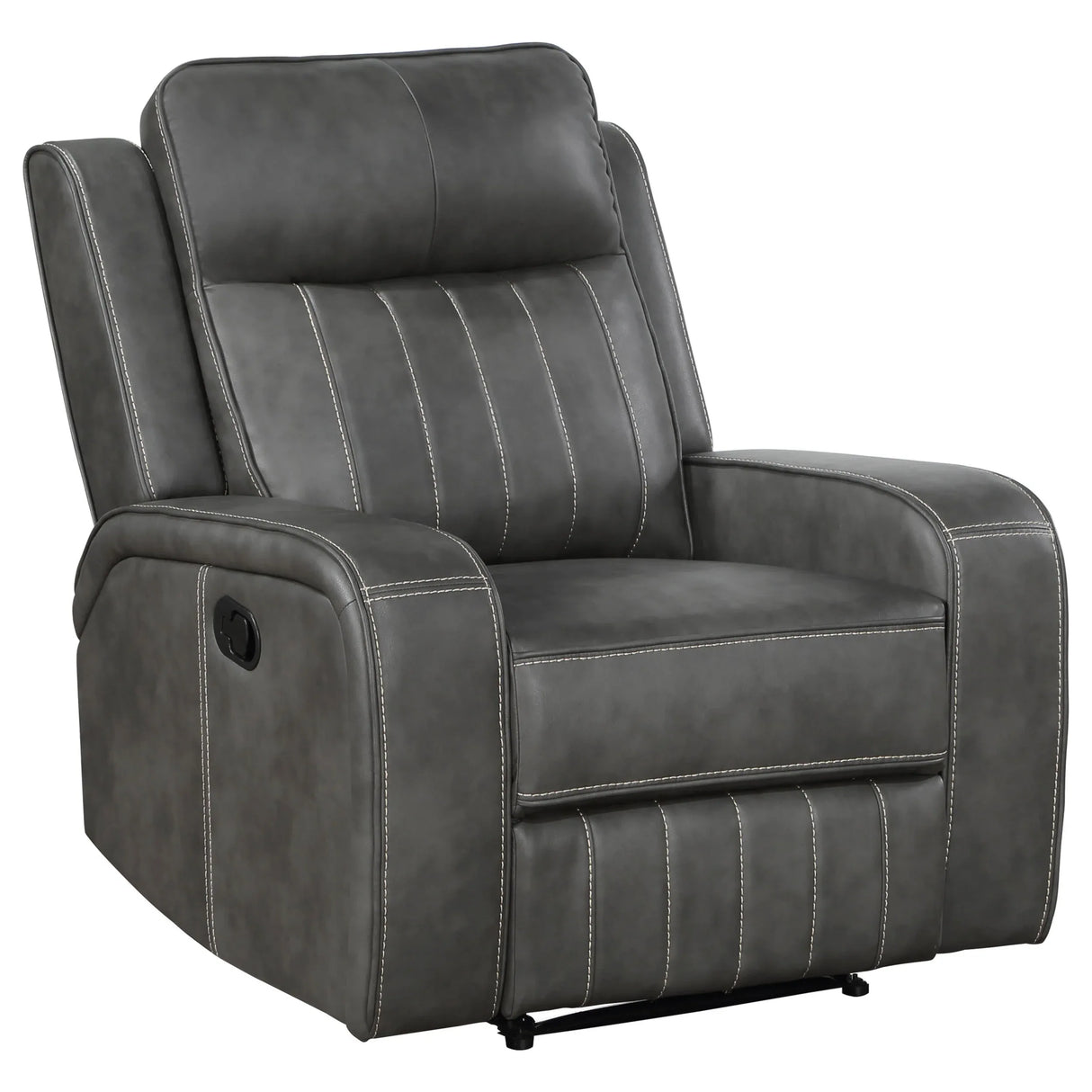 Grey Upholstered Plush Foam Recliner Chair - Omega Lifestyles