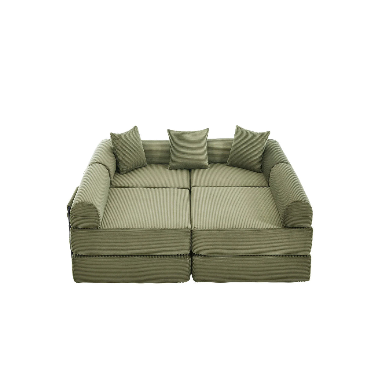 Convertible Folding Corduroy Memory Foam Sofa Bed - Omega Lifestyles