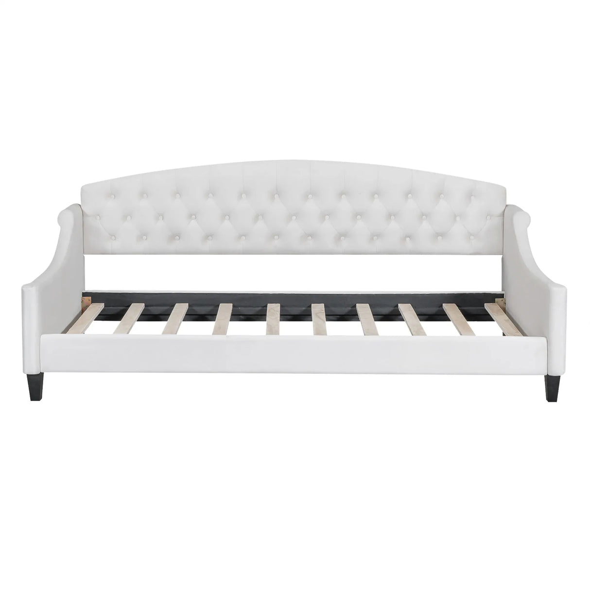 Twin Modern Velvet Upholstered Tufted Button Daybed - Omega Lifestyles