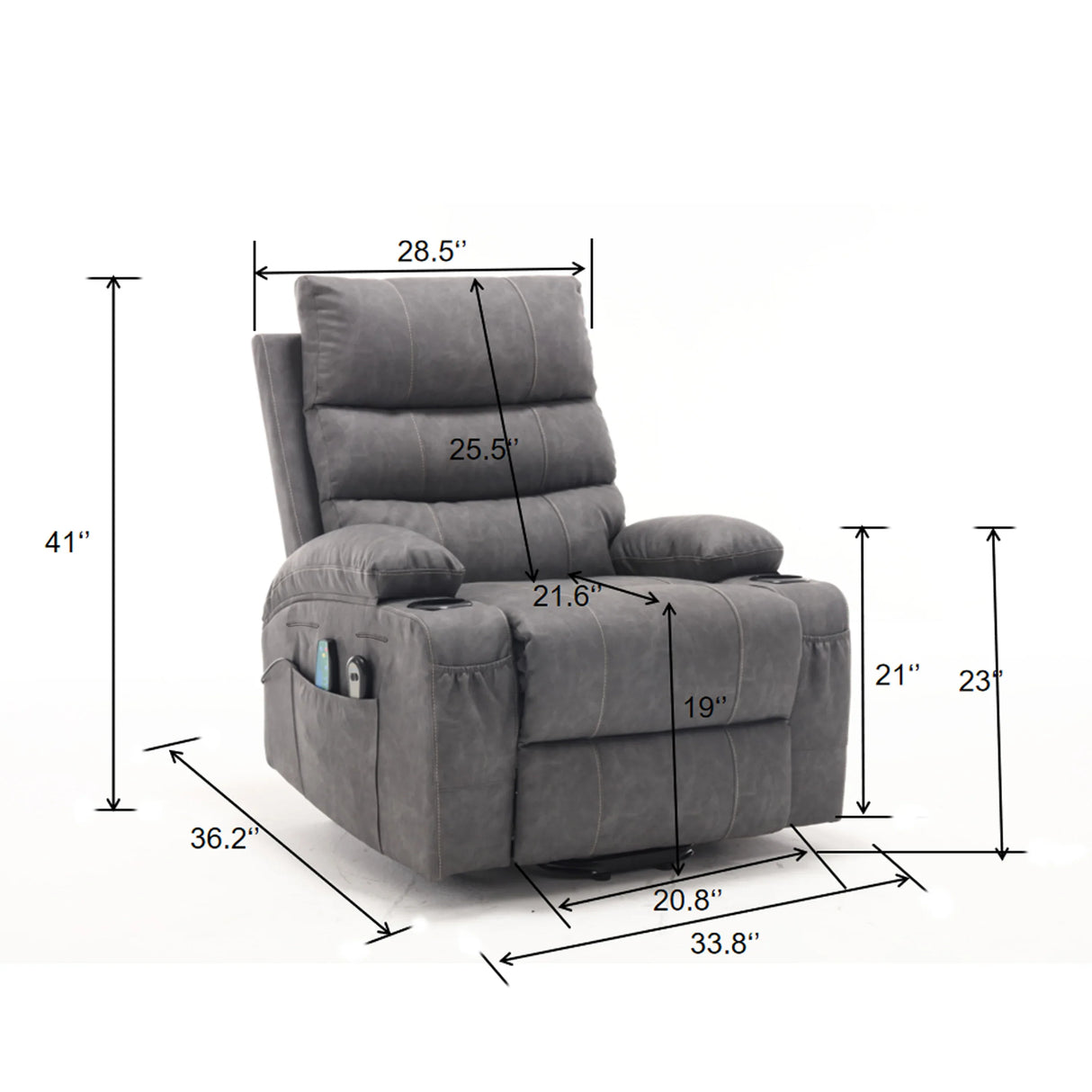 Electric Power Lift Recliner Chair With Massage Heat - Omega Lifestyles
