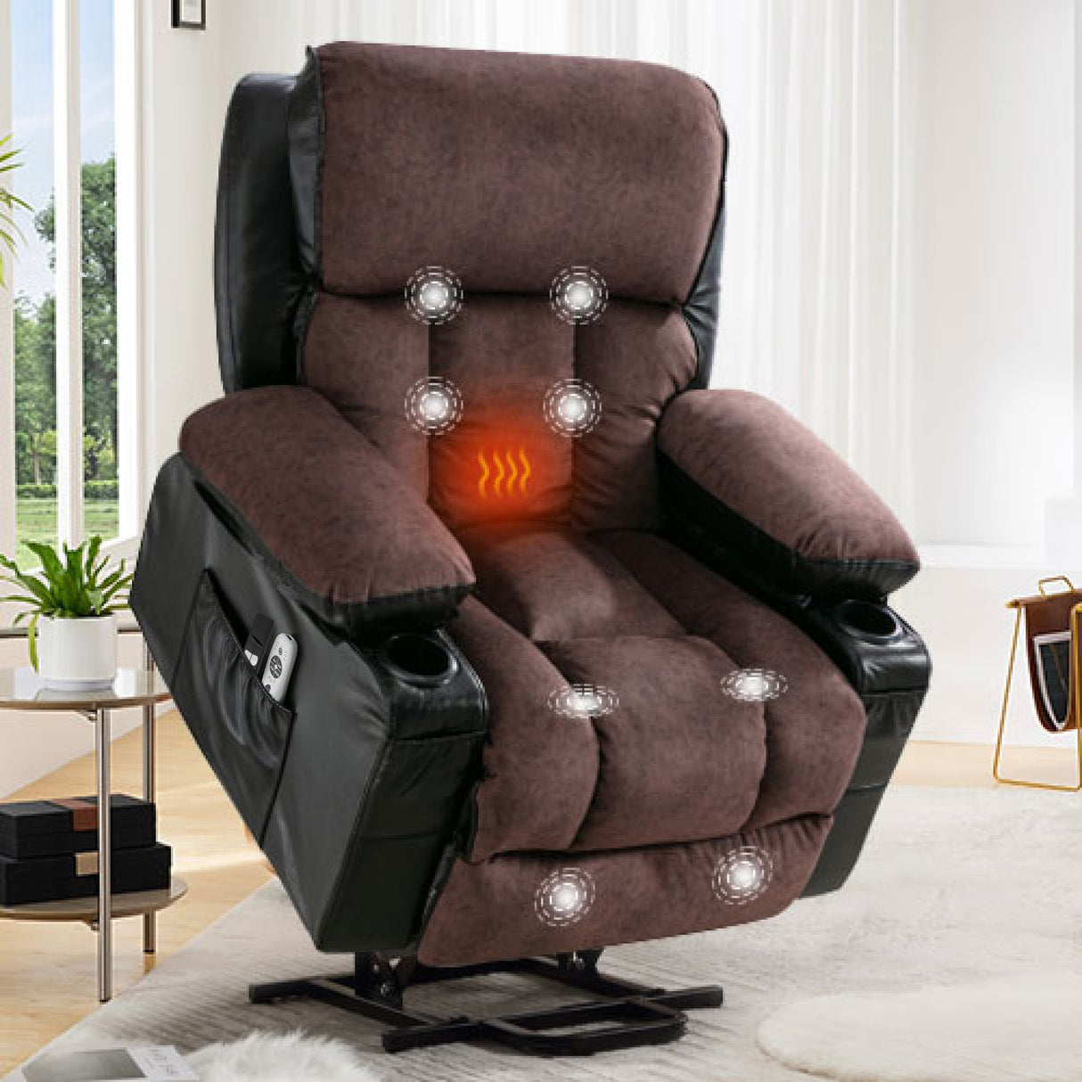 Power Electric Soft Massage Lift Recliner Chair With Heating