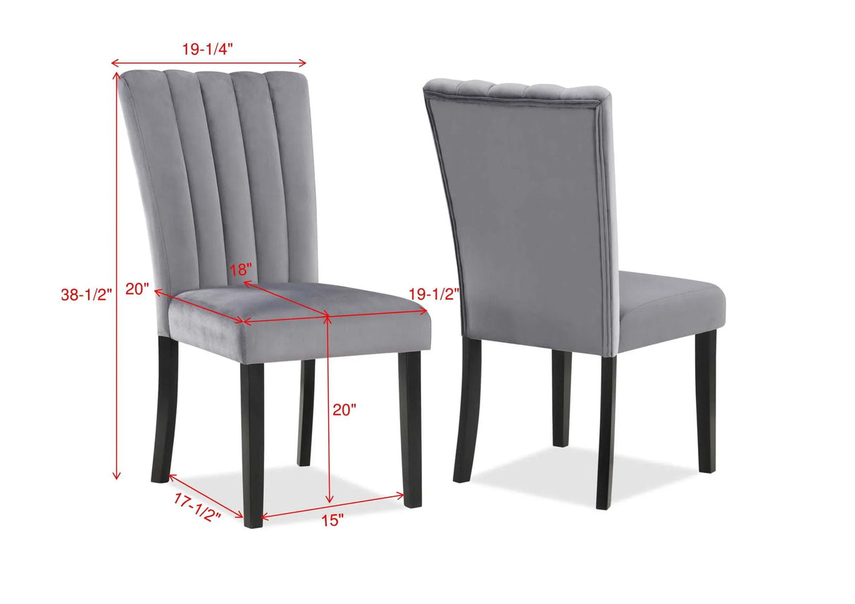 6-Piece Contemporary Faux Marble Dining Table Set With Upholstered Chairs And Bench - Omega Lifestyles