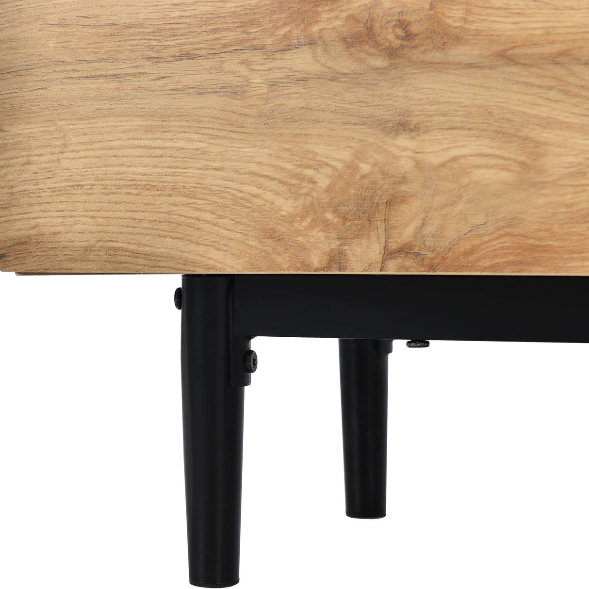 Modern LED Wood Tone TV Stand With Storage - Sleep Galleria