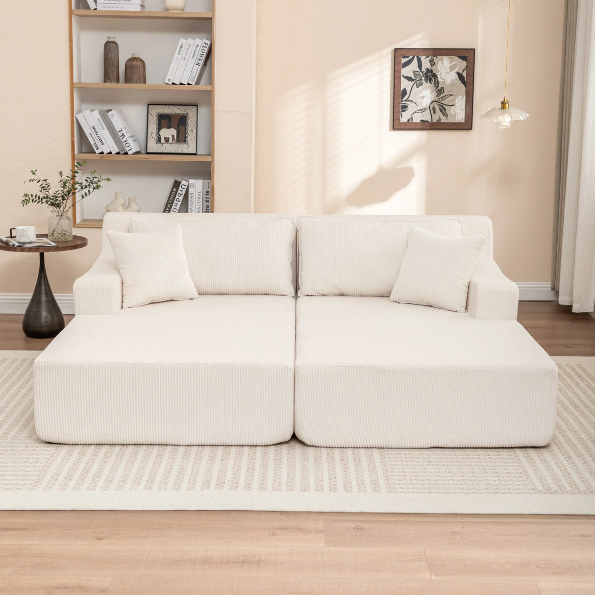 Corduroy Foam High-Density All-Foam Lounge Chair - Omega Lifestyles