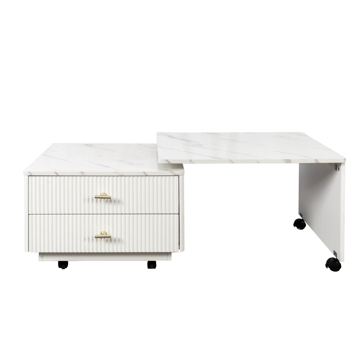 Extendable Swivel Square Coffee Table With Storage Drawers - Sleep Galleria