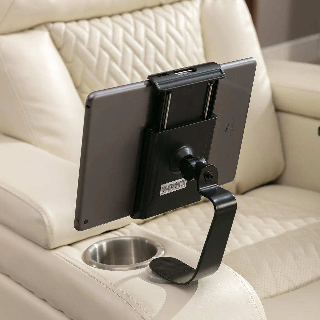 Power PU Leather Recliner Chair With Tray Table USB Port - Omega Lifestyles