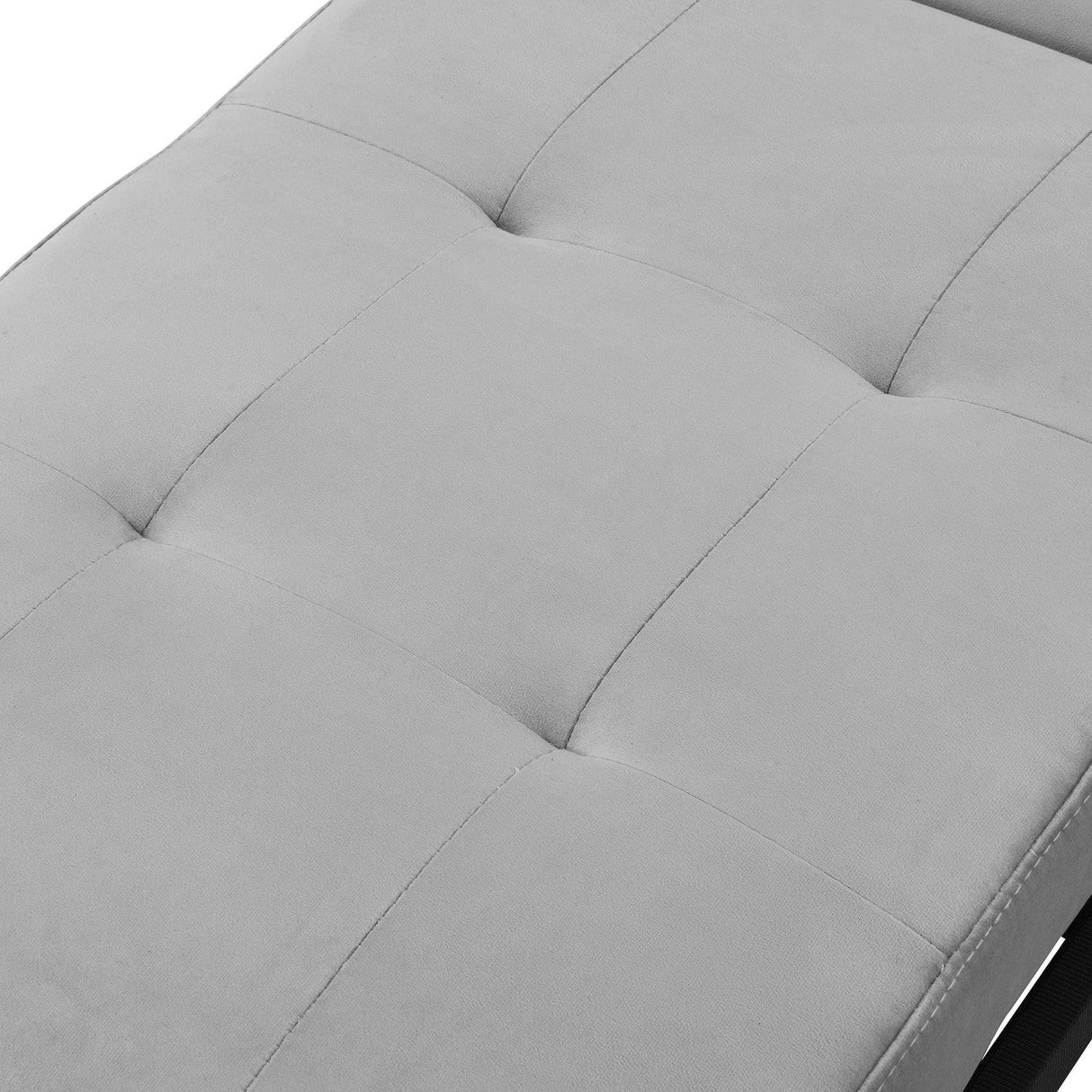 Multifunctional Gray Velvet Folding Ottoman Sofa Bed - Omega Lifestyles
