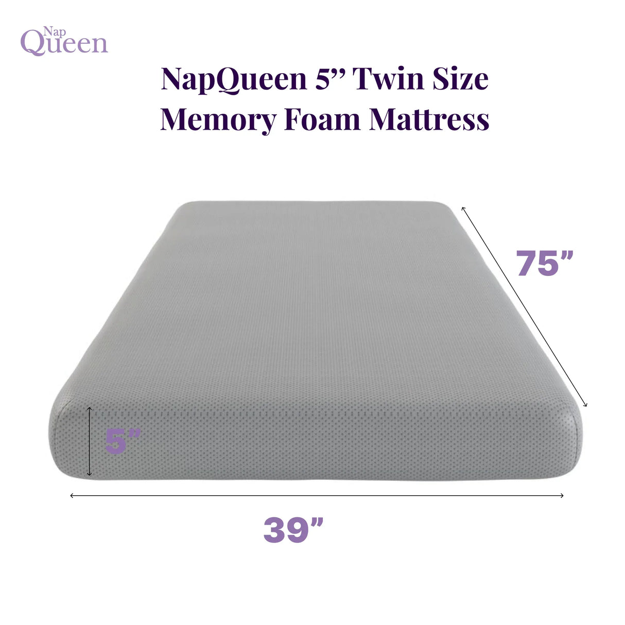 Soft 5-Inch Twin Memory Foam Kids Mattress - Omega Lifestyles