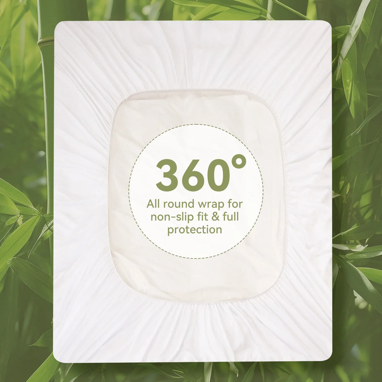 Queen Bamboo Blend Waterproof Plush Mattress Protector - Omega Lifestyles