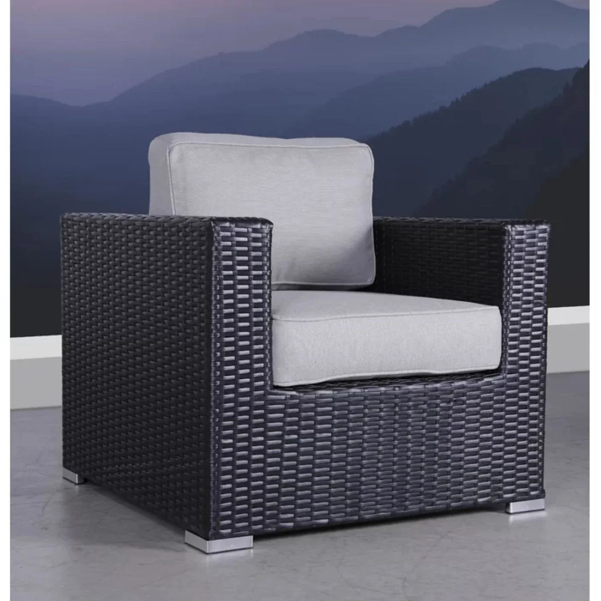 Modern Weather-Resistant Wicker Patio Chair With Cushions - Omega Lifestyles