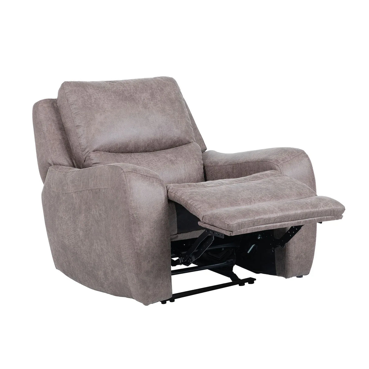 Contemporary Power Recliner Brown Hardwood Frame Oversized Seat - Omega Lifestyles