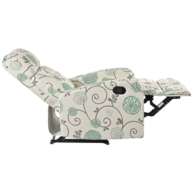 Manual Recliner Chair With Adjustable Backrest And Plush Upholstery - Omega Lifestyles