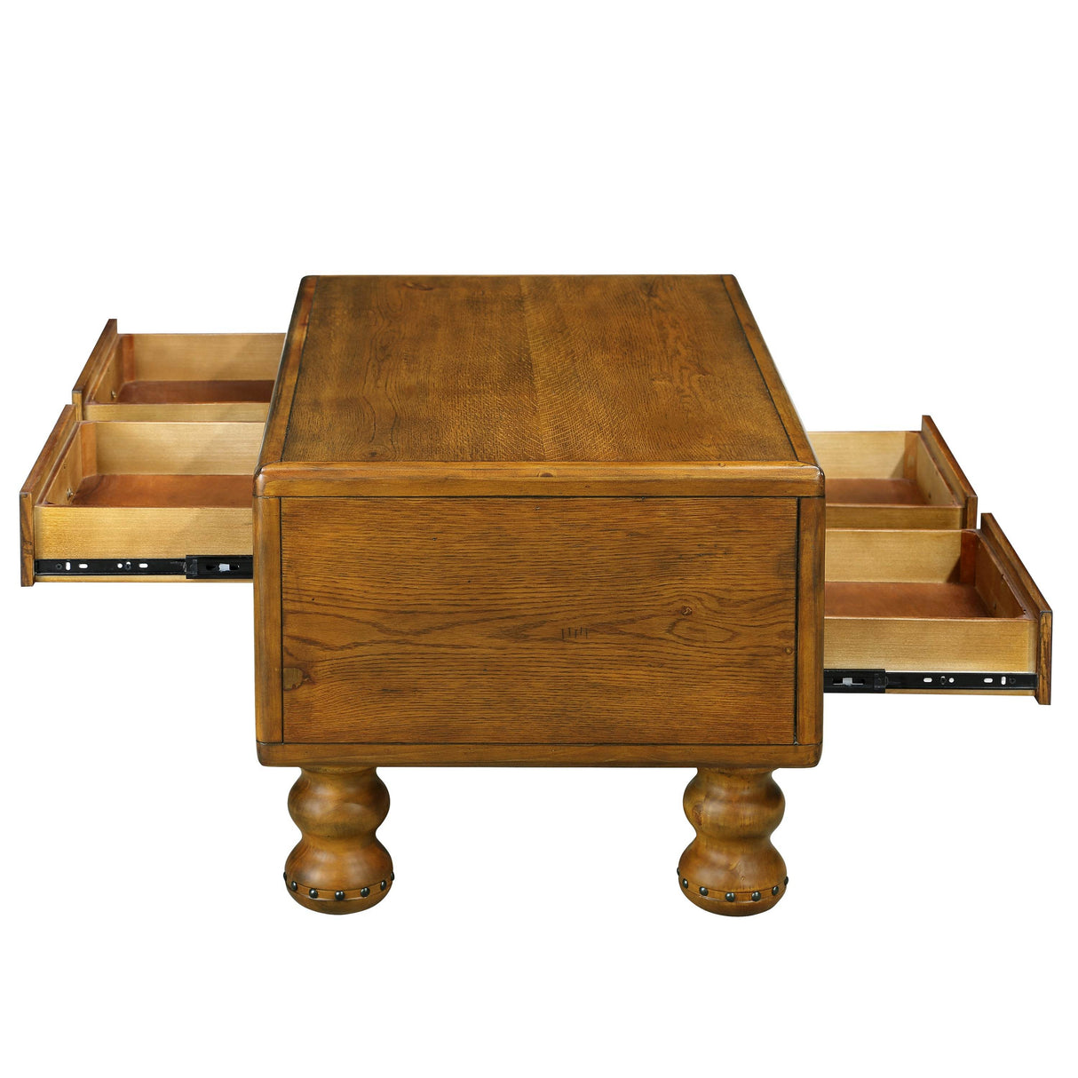 Solid Wood 40-Inch Antique Coffee Table With Drawers - Sleep Galleria