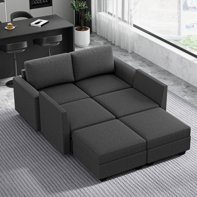 Modular 6-Seater Convertible U Shaped Sectional Sofa - Omega Lifestyles