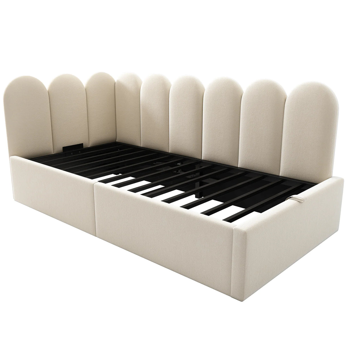 Twin Velvet Upholstered Daybed With Hydraulic Storage - Omega Lifestyles
