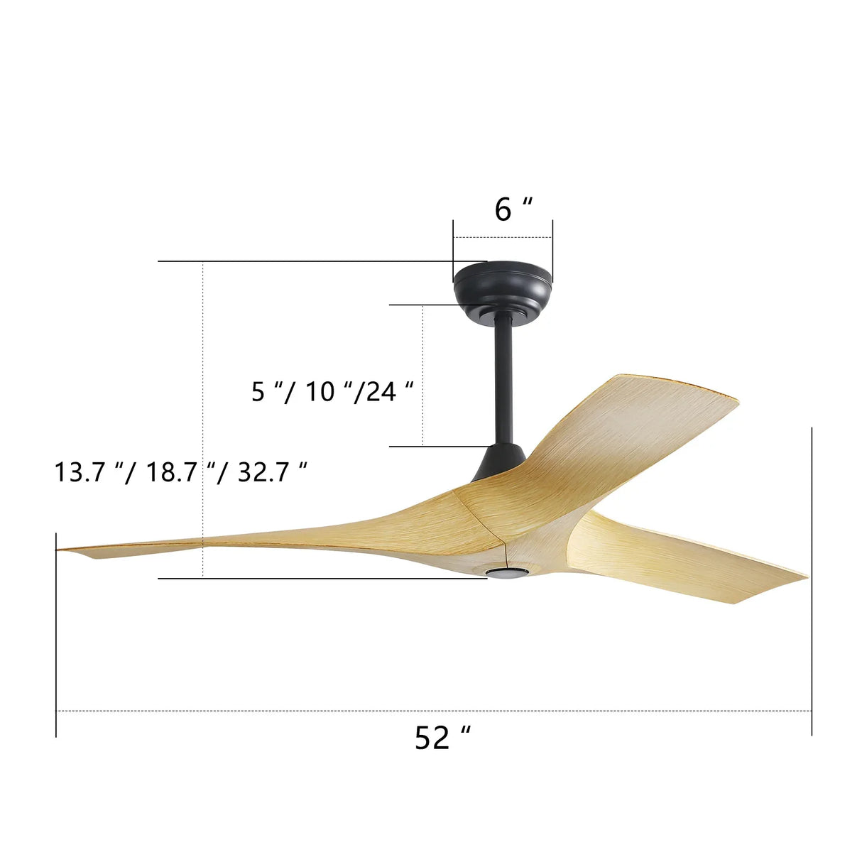 52-Inch Remote Control Reversible DC Motor Ceiling Fan - Omega Lifestyles