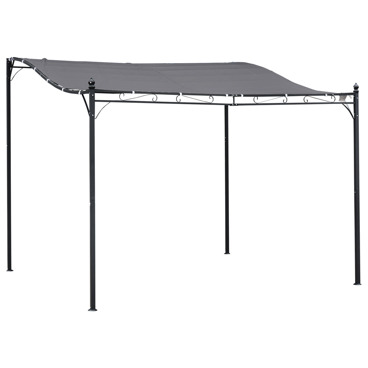 Steel 10x10 Weather-Resistant Outdoor Pergola Canopy