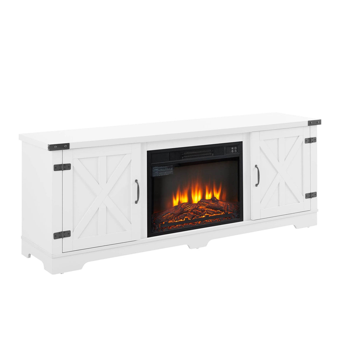 Modern Farmhouse White Fireplace TV Stand Console - Sleep Galleria