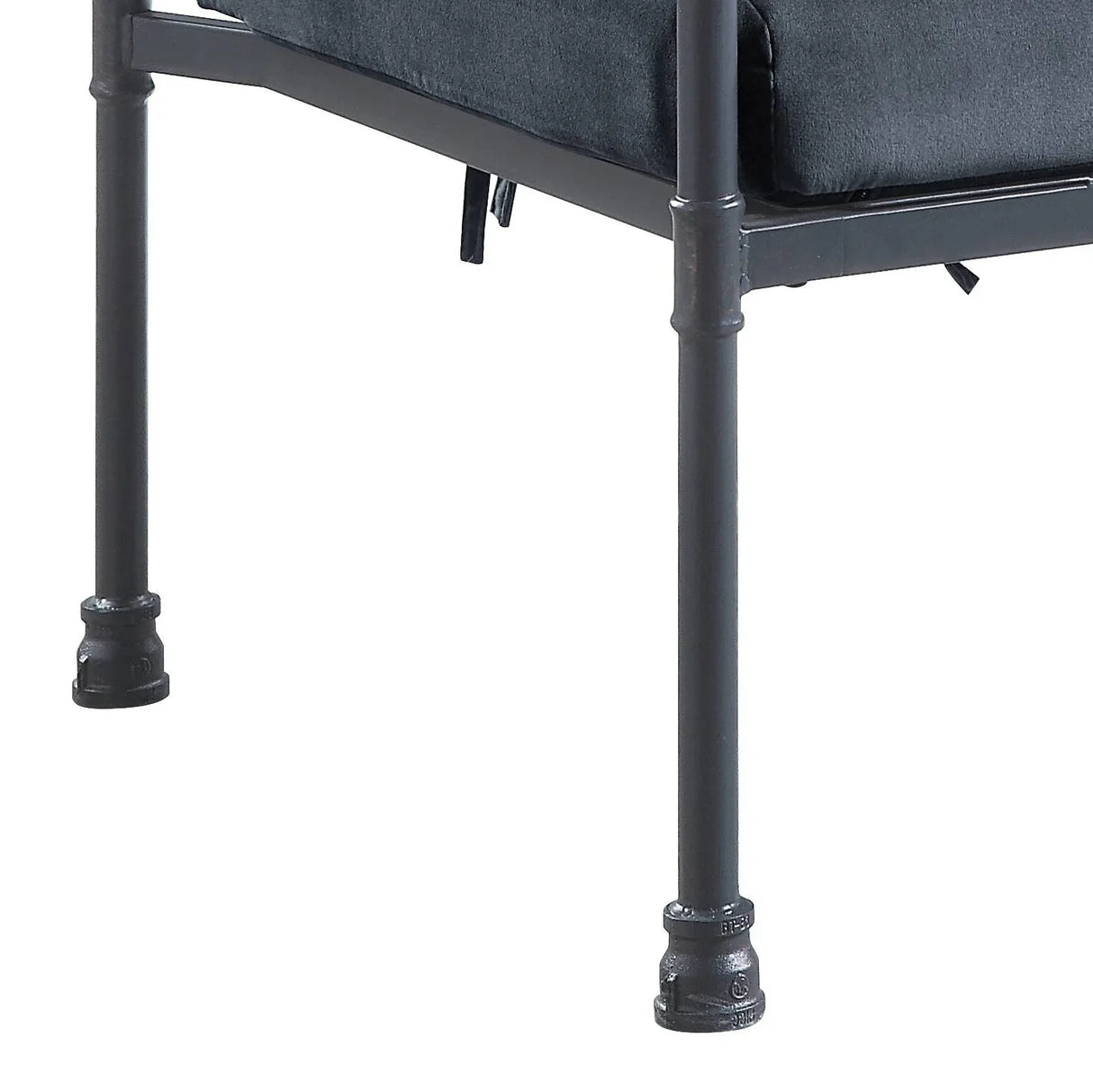 Gray Velvet Memory Foam Accent Chair With Pillow - Omega Lifestyles