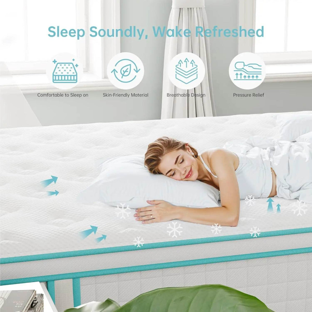 12-Inch Cooling Memory Foam Hybrid Mattress - Sleep Galleria