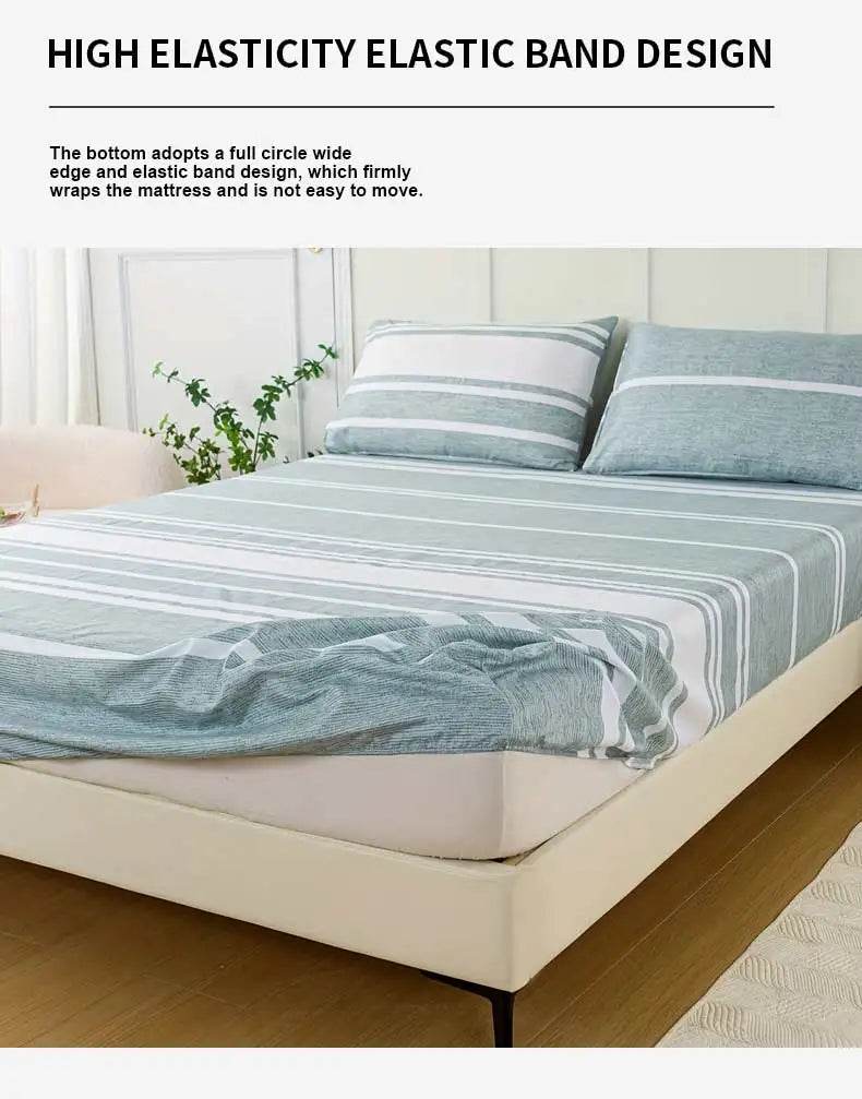 3-Piece Soft Breathable Striped Polyester Sheet Set - Sleep Galleria