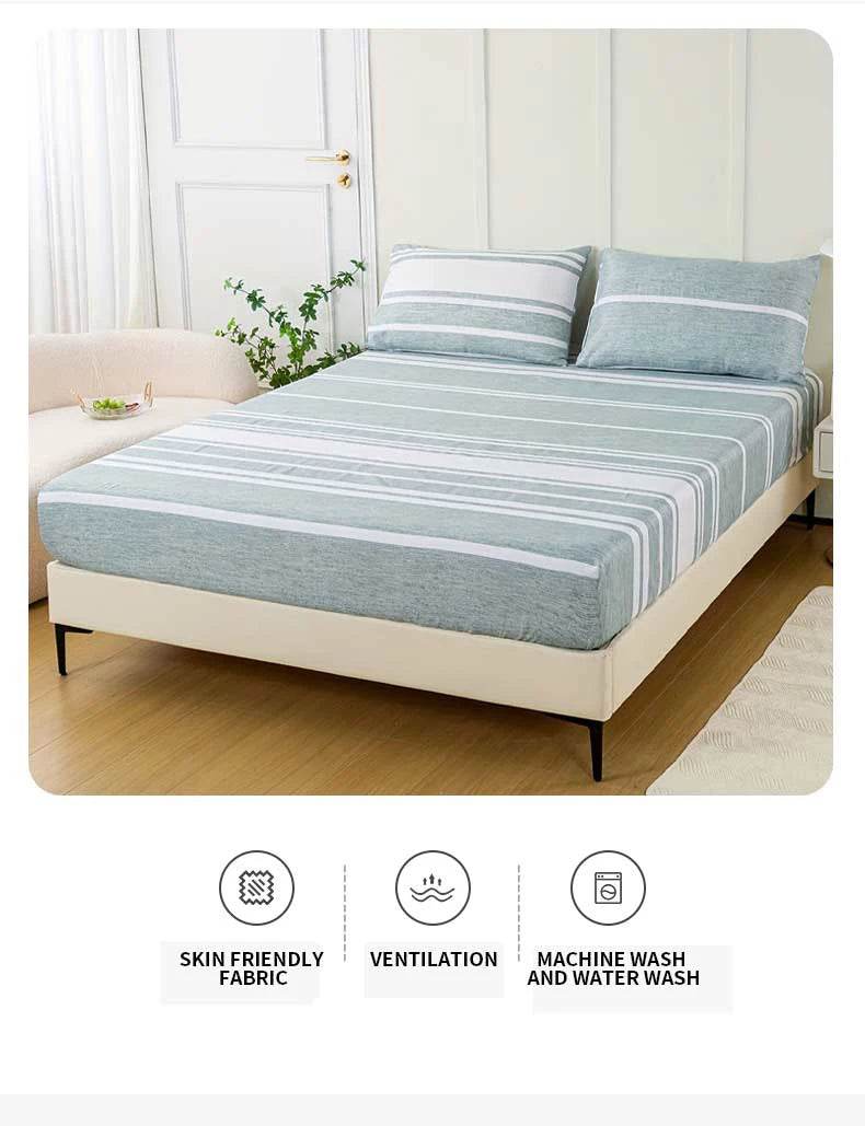 3-Piece Soft Breathable Striped Polyester Sheet Set - Sleep Galleria