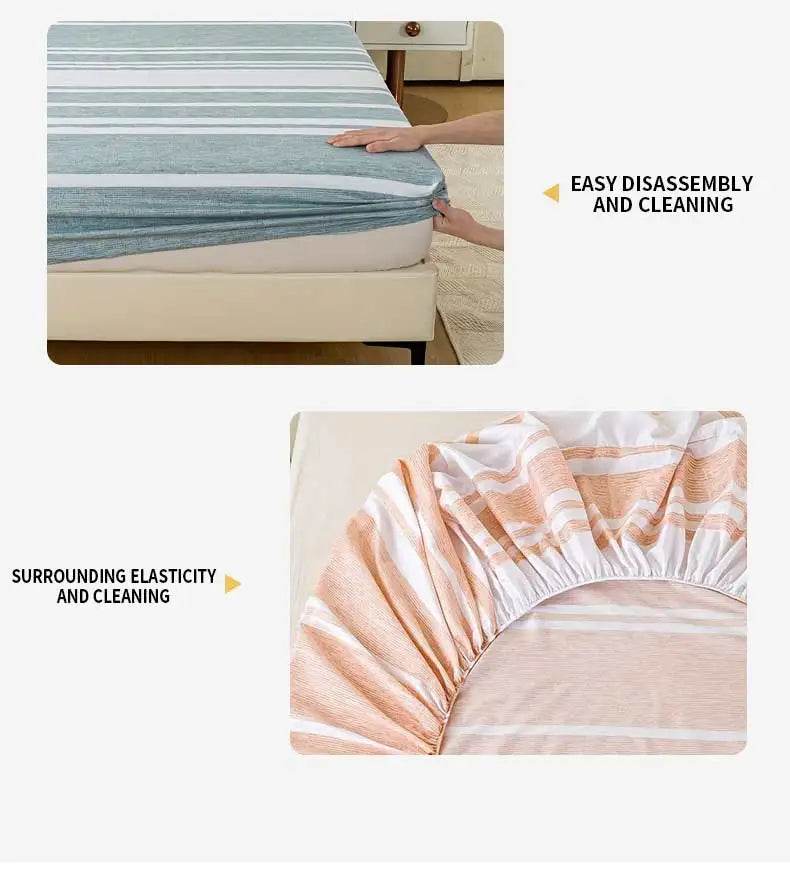 3-Piece Soft Breathable Striped Polyester Sheet Set - Sleep Galleria