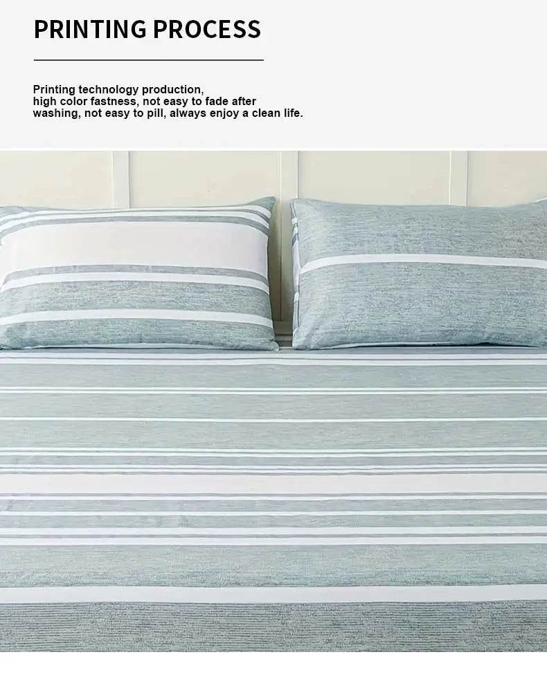 3-Piece Soft Breathable Striped Polyester Sheet Set - Sleep Galleria