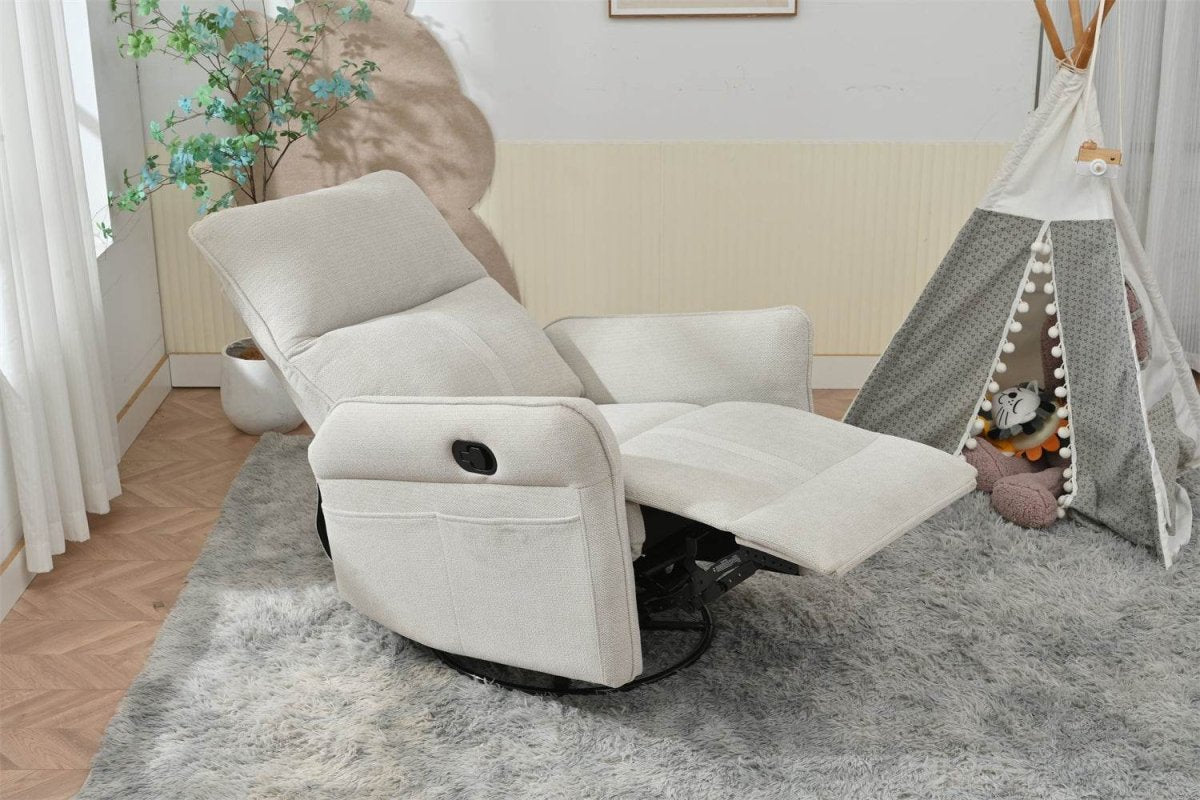 360 - Degree Swivel Medium - Soft Upholstered Recliner Chair - Calmora - Omega Lifestyles