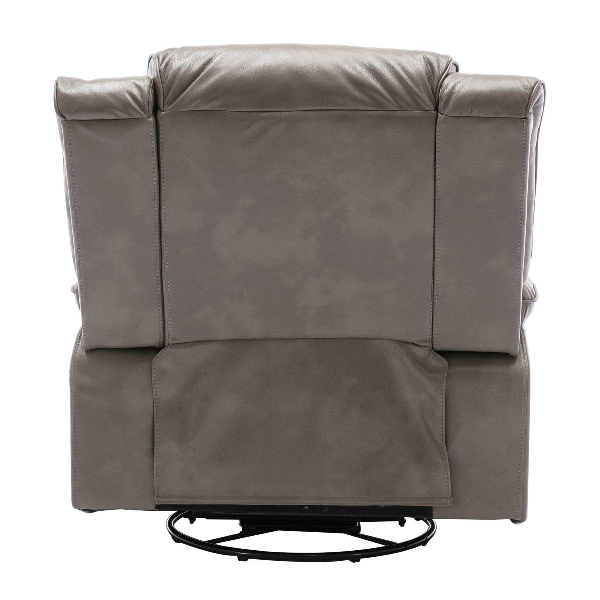 360° Swivel and Rocking Home Theater Recliner Manual Recliner Chair with a LED Light Strip for Living Room,Bedroom, Grey - Calmora - Omega Lifestyles