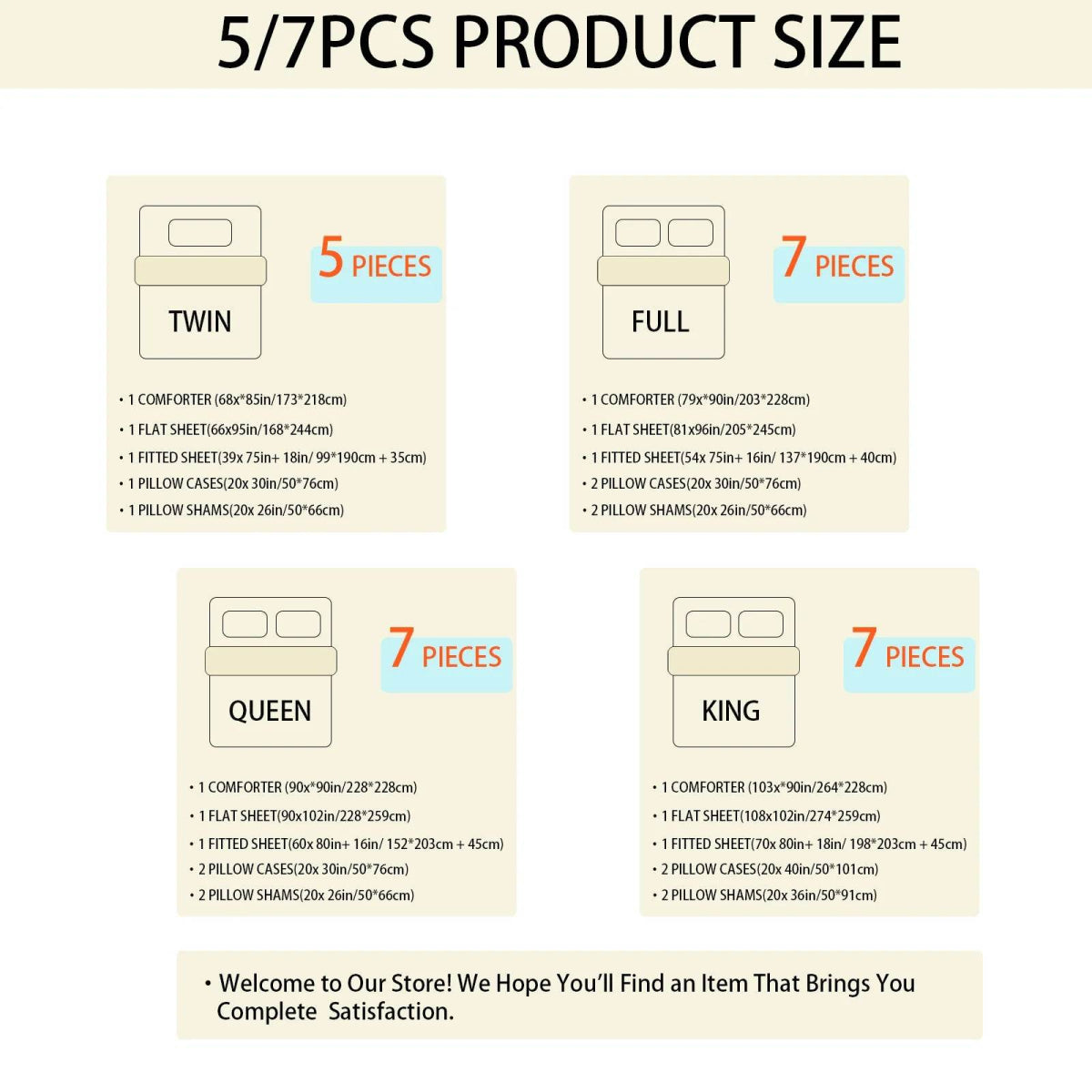 7-Piece Extra Soft Microfiber Comforter Bedding Set - Sleep Galleria