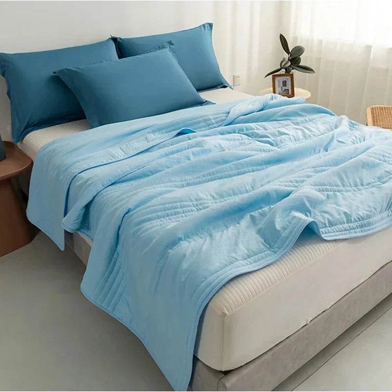 Breathable Lightweight Cooling Blanket Summer Quilt - Sleep Galleria