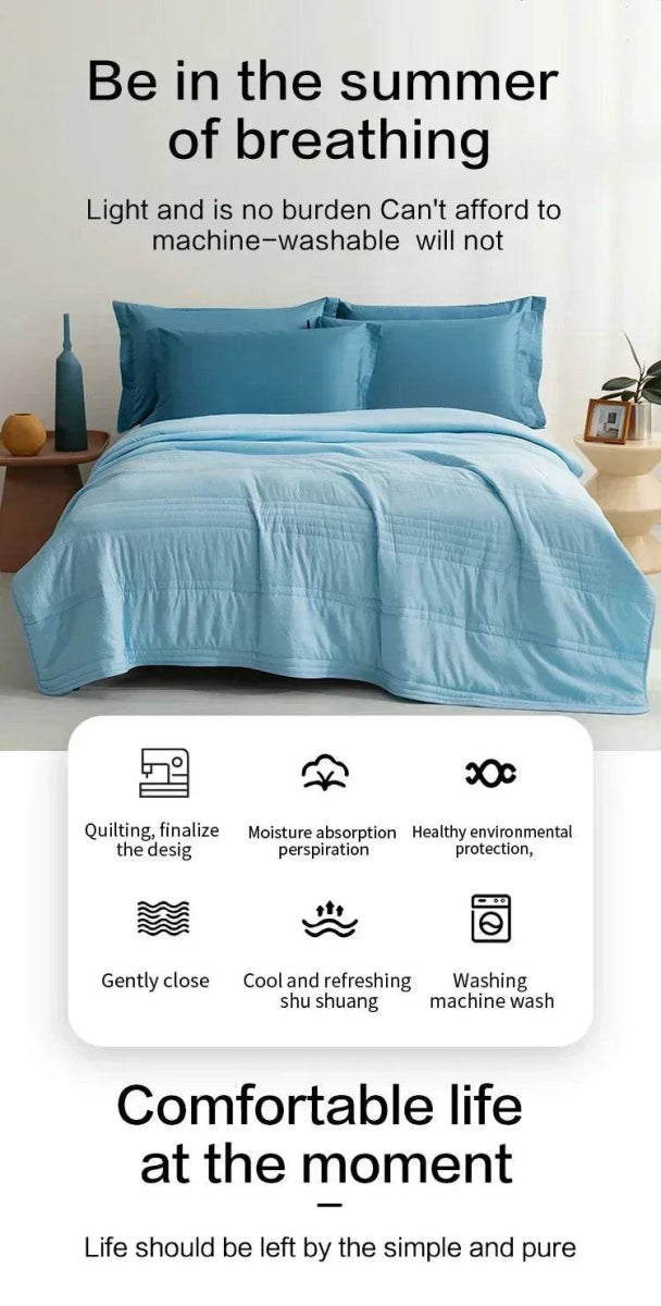 Breathable Lightweight Cooling Blanket Summer Quilt - Sleep Galleria