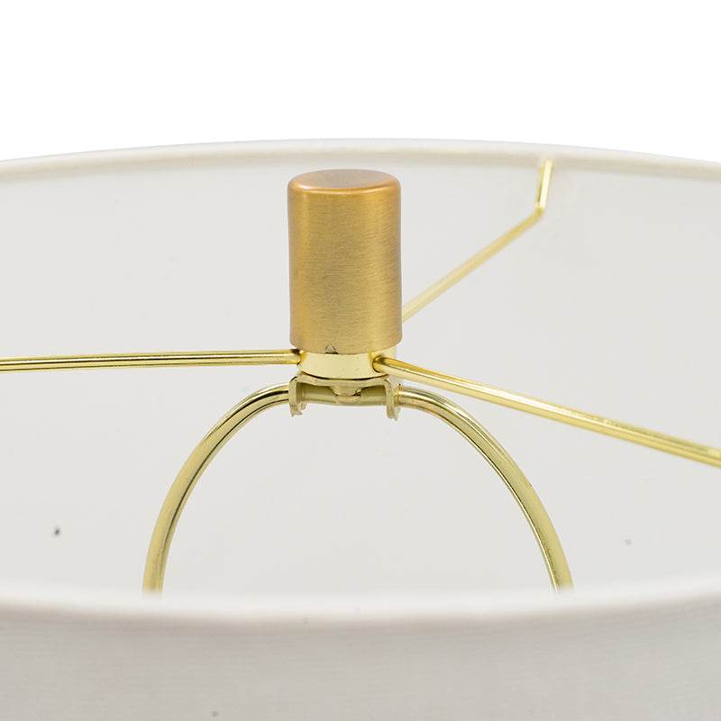 Contemporary Cement Table Lamp With Brass Finish - Sleep Galleria