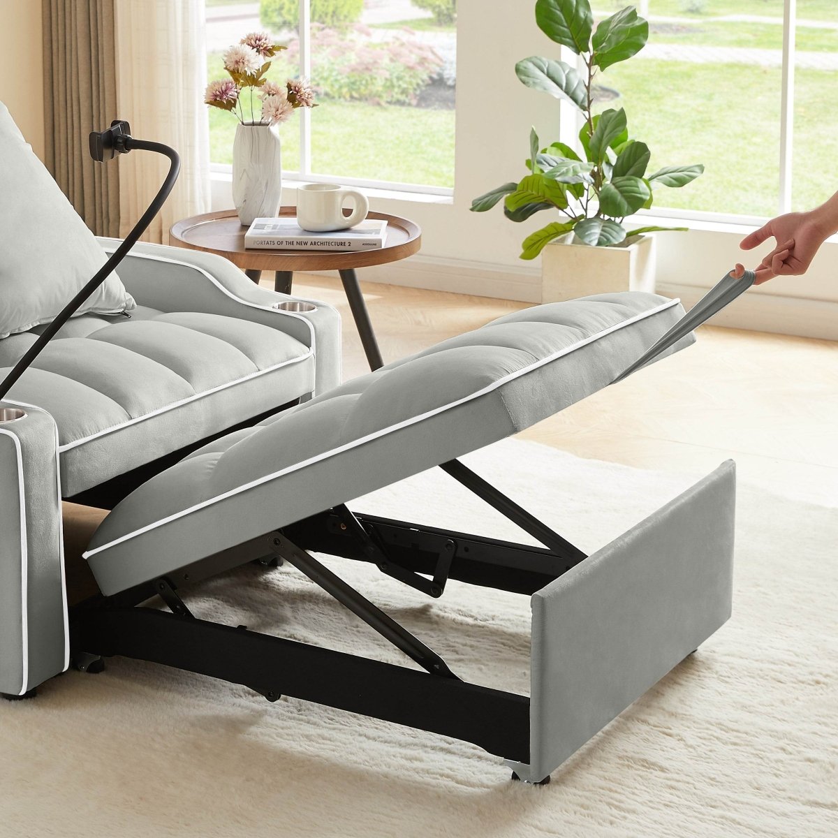 Convertible Pull Out Sleeper Chair Bed - Omega Lifestyles