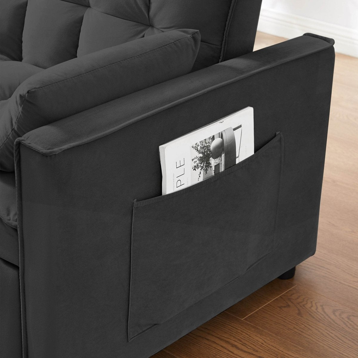 Convertible Velvet Futon Sofa Bed - Sleep Galleria