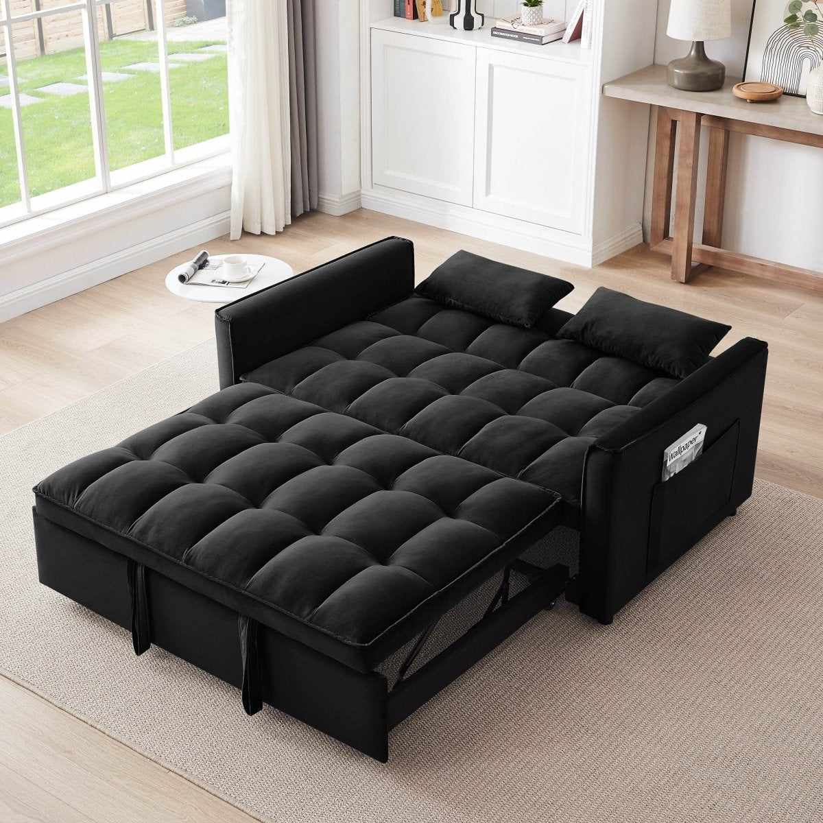 Convertible Velvet Futon Sofa Bed - Sleep Galleria