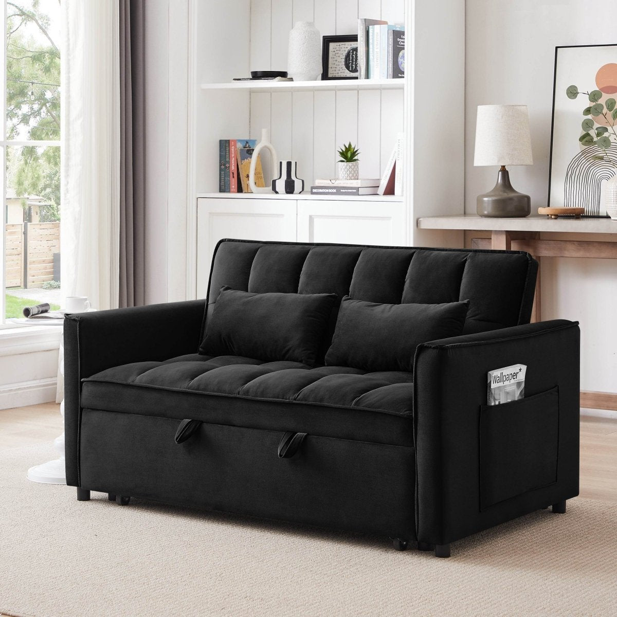 Convertible Velvet Futon Sofa Bed - Sleep Galleria