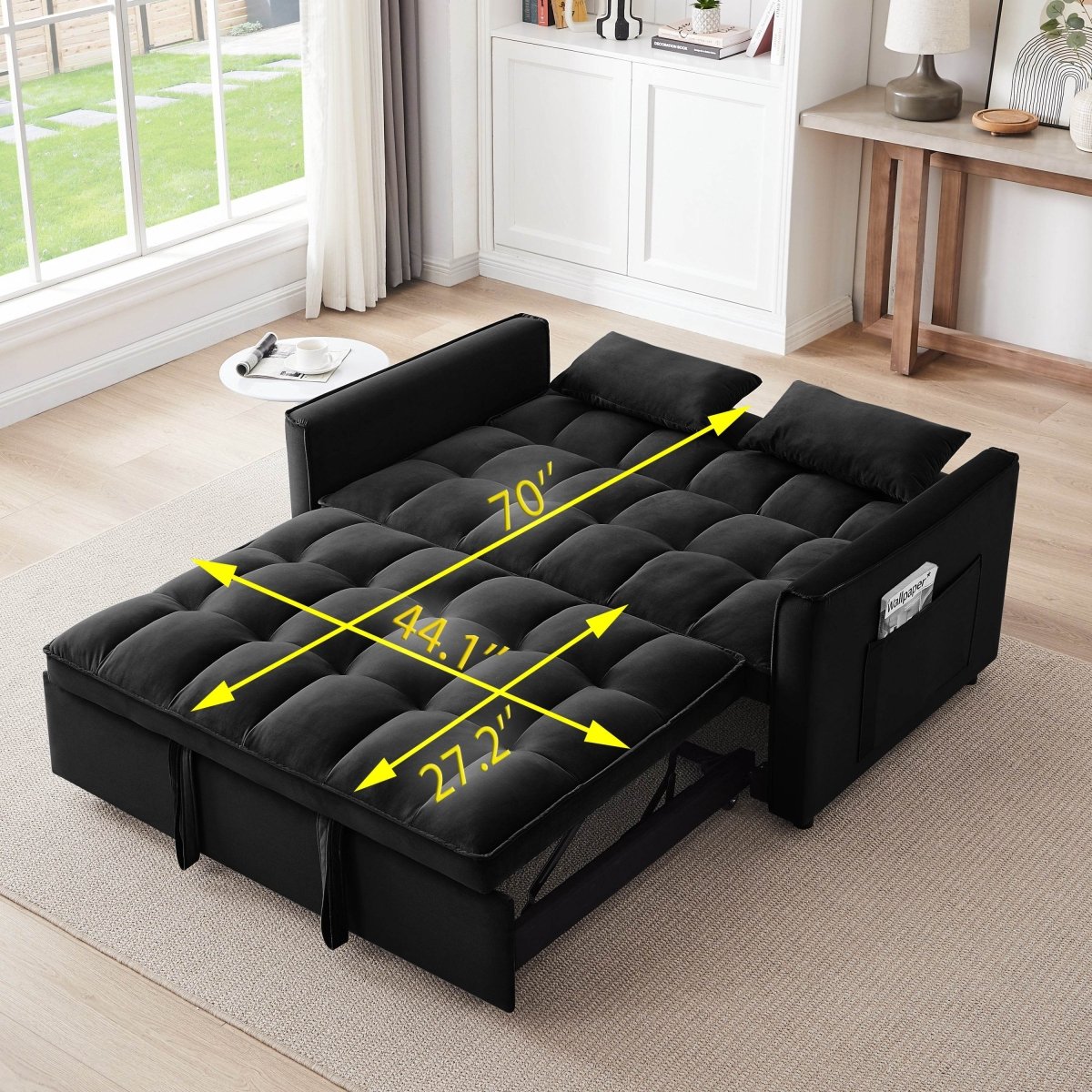 Convertible Velvet Futon Sofa Bed - Sleep Galleria